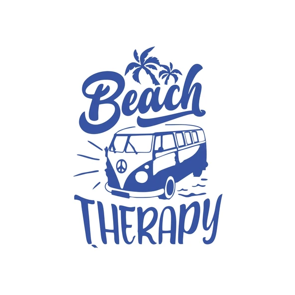Beach Therapy Araba Sticker 17x17 Cm Mavi ürün görseli