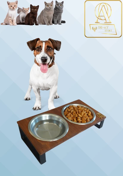 Kedi ve Köpekler İçin Mama ve Su Standı - Yüzde 10 Eğimli, Yüksek Kalite ve Sağlıklı Tasarım ürün görseli