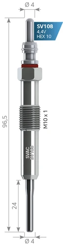 Svac Sv108 Isıtma Kızdırma Bujisi 4.4V Megane 3 Sandero 1.5DCI Gx2096 806- ürün görseli 1