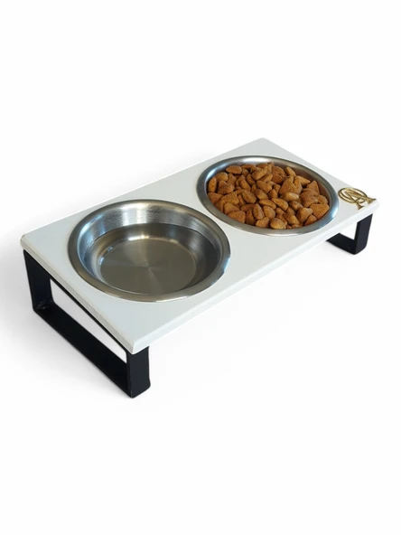 Kedi ve Köpekler İçin Mama ve Su Standı - Yüzde 10 Eğimli, Yüksek Kalite ve Sağlıklı Tasarım - Resim 4