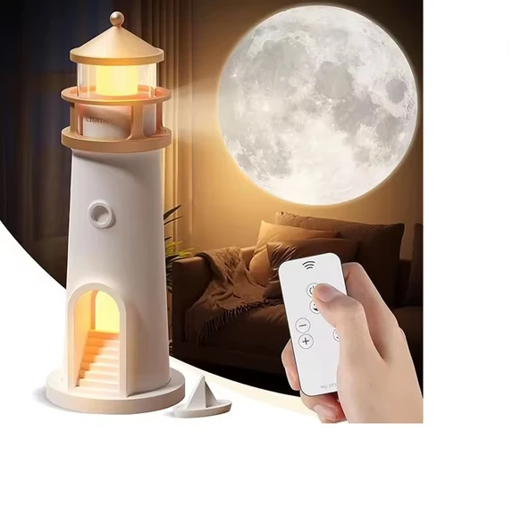 Deniz Feneri Görünümlü Bluetoothlu Hoparlör ve Gece Lambası Hediyelik Ürün