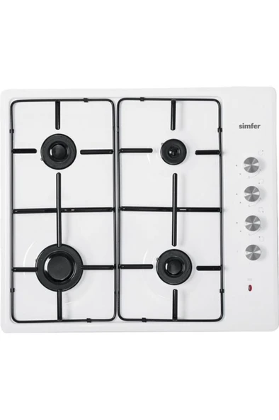 3011-lpg'li 4 Gözlü Set Üstü Ocak Beyaz ürün görseli
