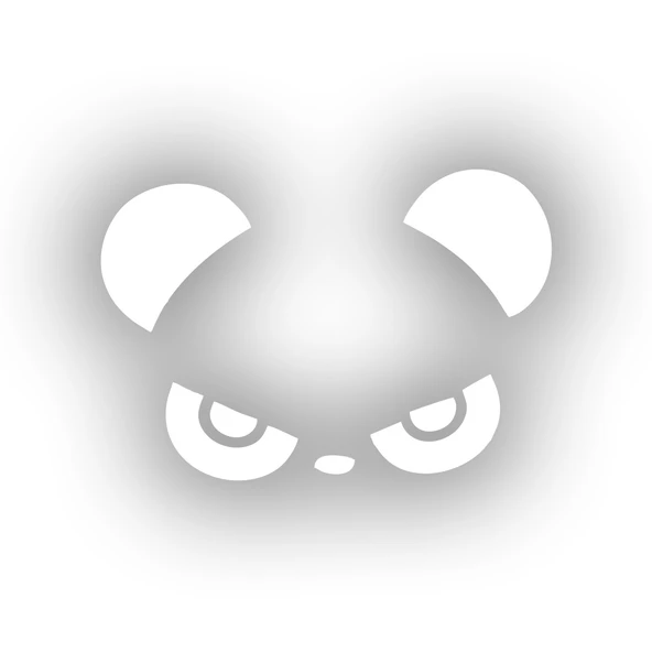 Kızgın Panda Araba Sticker 17x17 Cm Beyaz ürün görseli