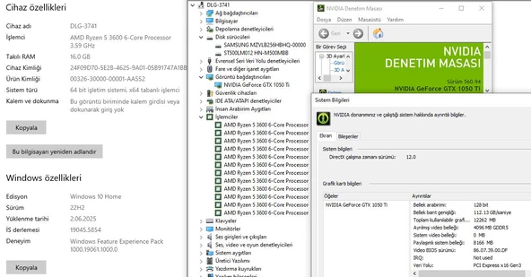 KASA AMD Ryzen 5 3600 16GB RAM 256GB SSD GTX1050Ti (İKİNCİ EL) - 6