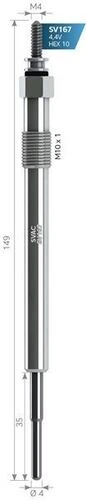 Svac Sv167 Isıtma Kızdırma Bujisi V347 Bk306M090Ab 0100266038