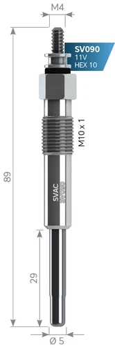 Svac Sv090 Isıtma Kızdırma Bujisi Tata Indıca Gx89 - 1