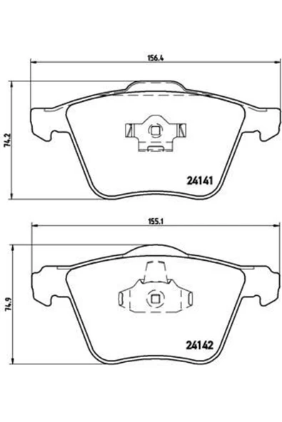 ÖN BALATA VOLVO XC90 2.5T 02 D5 02 T6 02 D5 V8 05 D5 09 3.2 06 ürün görseli 1