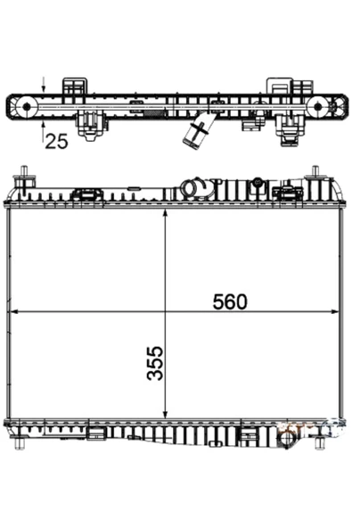 MOTOR SU RADYATORU FIESTA 1.25 16V/1.4 16V 08/- B MAX 1.4 16V 12/- 350x55-ORIS BFR147018-8V518005BE ürün görseli 1