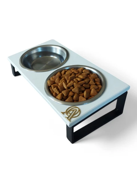 Kedi ve Köpekler İçin Mama ve Su Standı - Yüzde 10 Eğimli, Yüksek Kalite ve Sağlıklı Tasarım - Resim 3