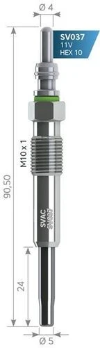 Svac Sv037 Isıtma Kızdırma Bujisi Qashqai Note Clio Kangoo Logan 1.5DCI Gx82 ürün görseli 1