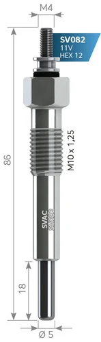 Svac Sv082 Isıtma Kızdırma Bujisi Gj29Is ürün görseli 1
