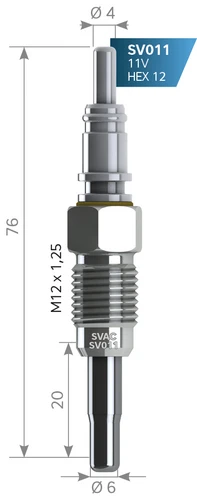 Svac Sv011 Isıtma Kızdırma Bujisi Sogutma Suyu Skoda Gx76 N10302102