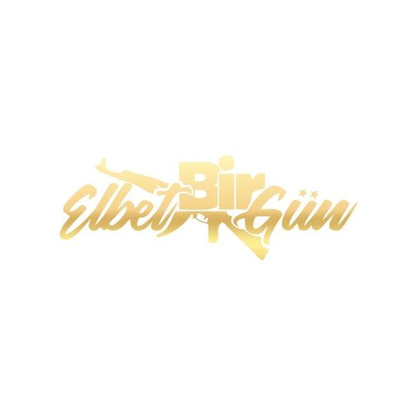 Elbet Bir Gün AK-47 Araba Sticker 17x17 Cm Gold