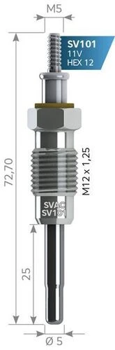 Svac Sv101 Isıtma Kızdırma Bujisi Gx63 ürün görseli 1
