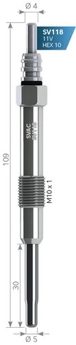 Svac Sv118 Isıtma Kızdırma Bujisi Sx4 1.9 Dıd Gx109 Ch269 ürün görseli 1