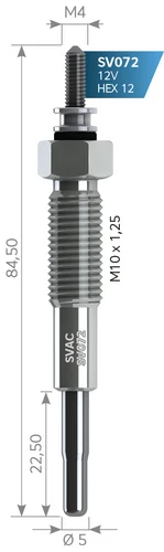 Svac Sv072 Isıtma Kızdırma Bujisi Bongo Pregıo Ceres 12V ürün görseli 1