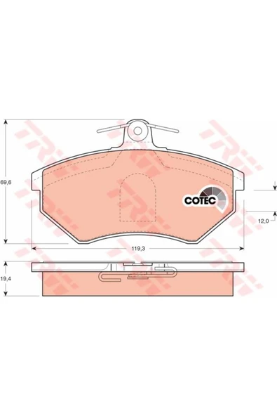 Ön Balata Caddy Iı 95-04 Golf Iı-ııı 90-99 Passat 88-96 Cordoba-ıbıza 99-02 Tole ürün görseli 1