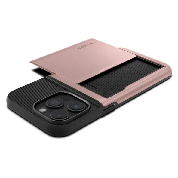 Spigen iPhone 15 Pro ile Uyumlu Kılıf Slim Armor CS Rose Gold - 5