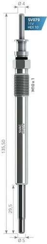 Svac Sv079 Isıtma Kızdırma Bujisi Gx135 1214033 ürün görseli 1
