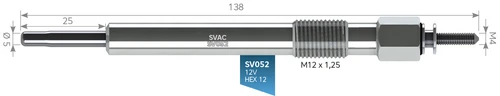 Svac Sv052 Isıtma Kızdırma Bujisi Isuzu Nkr Tfr J9 J10