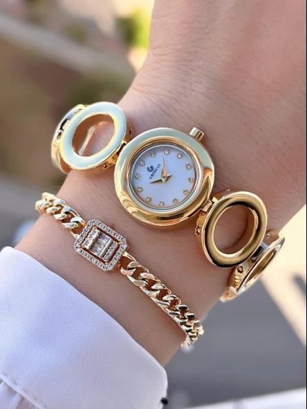 By Revello Grinicci Elite Tasarım 2 Yıl Garantili 5 Atm Suya Dayanıklı Kadın Kol Saati GRC.101.M10 ürün görseli