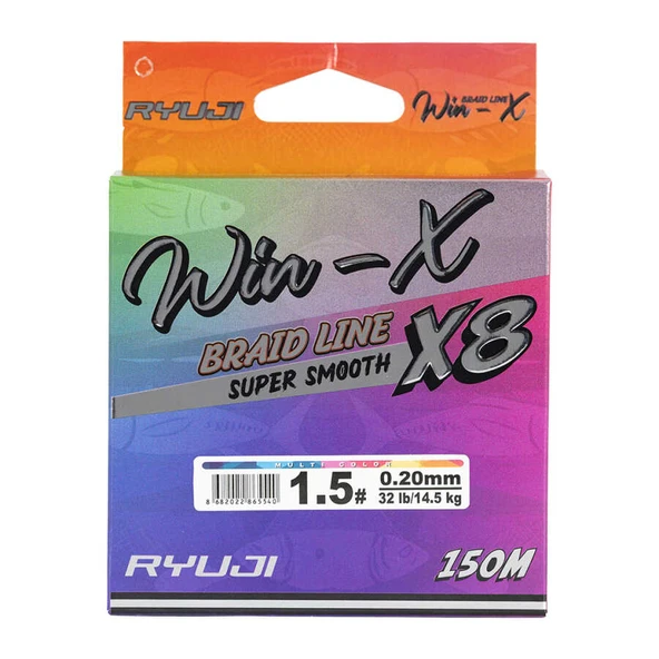 RYUJI WINX  X8 150M MULTI COLOR İP MİSİNA  Standart 0.20mm - 3