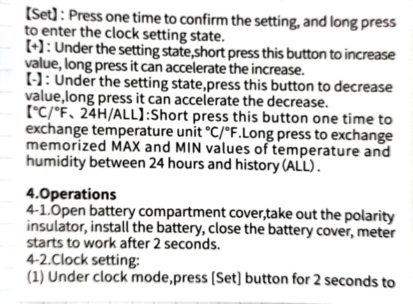 LİFE NET Dijital Isı ve Nem Ölçme Termometre Saat & Tarihli Renkli Ekran - Resim 8