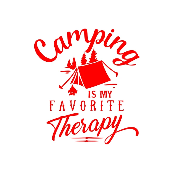 Camp Is My Favorite Therapy Araba Sticker 17x17 Cm Kırmızı ürün görseli