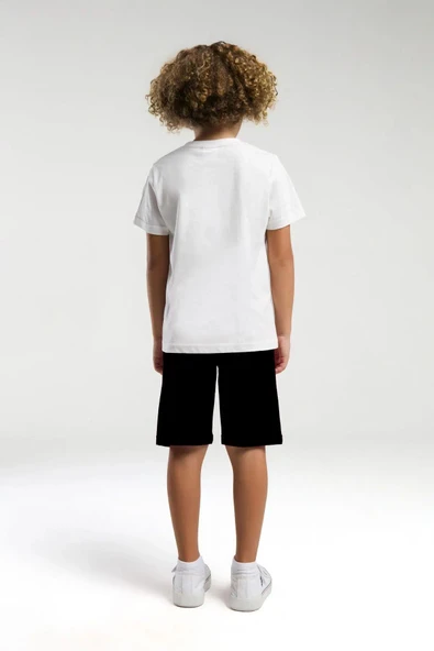 U.S. Polo Assn. 2019 Erkek Çocuk Bisiklet Yaka Logolu Şortlu Kısa Kollu Pijama Takım - 3