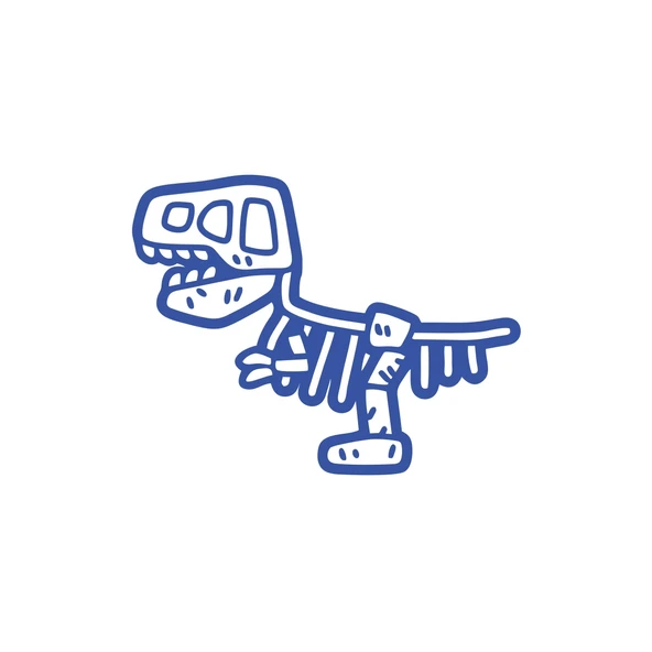 Dinozor Fosil Araba Sticker 17x17 Cm Mavi ürün görseli