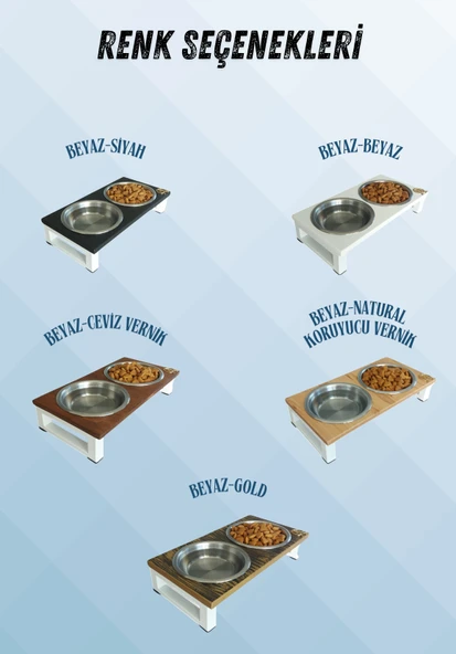 Kedi ve Köpekler İçin Dayanıklı Mama ve Su Standı  Sağlıklı ve Şık Tasarım Okay Store - Resim 2