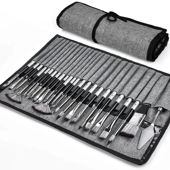 24 adet Parçadan Oluşan Profesyonel Boya Fırça Seti - 2