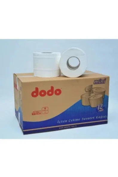 Bora Temizlik Ve Ambalaj Ürünleri Dodo Mini İçten Çekmeli Tuvalet Kağıdı 12’Li 4 Kg