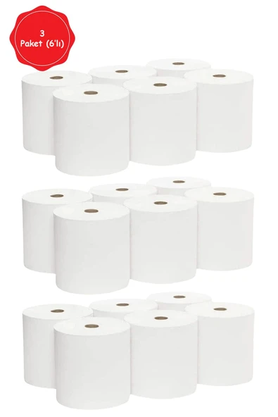 RNL04 3 Adet 6 lı İçten Çekmeli 21 cm Kağıt Havlu