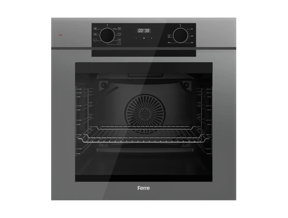 Ferre FRYART Serisi Gri Set (SS038 + QEP63CPR +D079 ) - Döküm Izgara / 75 cm Ocak - 3