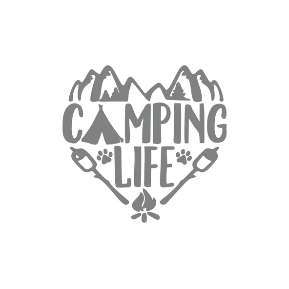 Camping Life Araba Sticker 17x17 Cm Gri ürün görseli
