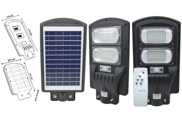 HOROZ Grand 100W Solar Ledli Sokak Lambası 6400K BEYAZ - 4