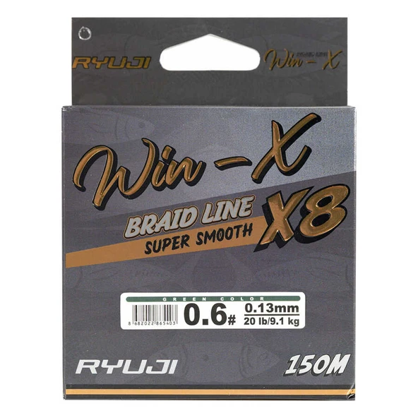 RYUJI WINX  X8 150M GREEN İP MİSİNA  Standart 0.13mm - 3