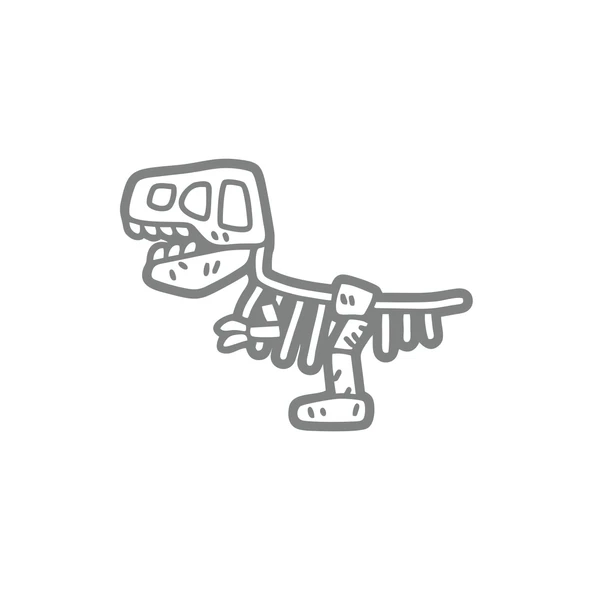 Dinozor Fosil Araba Sticker 17x17 Cm Gri ürün görseli