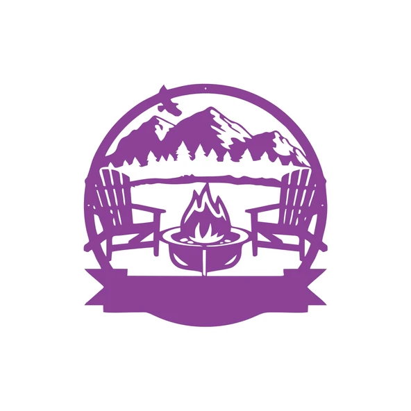 Kamp Araba Stickeri 17x17 Cm Mor ürün görseli