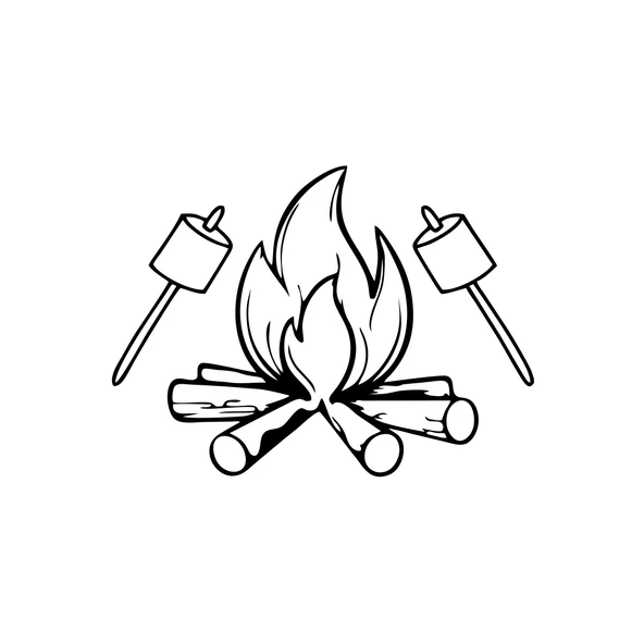 Kamp Ateşi Araba Sticker 17x17 Cm Siyah ürün görseli