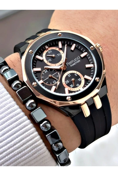 Ferrucci Function FCF 0425 03469S.05 Silikon Kordon Erkek Kol Saati ürün görseli