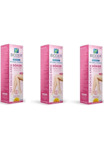Bioder Tüy Dökücü Krem Bio-Epilation Kadınlar için 100 ml 3 Adet