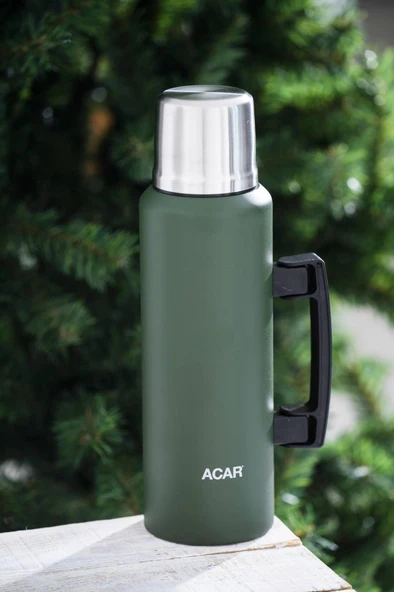 Acar Karat X Serisi Paslanmaz Çelik 1,5 Lt Kamp Termos Yeşil TMS-08368 - 2