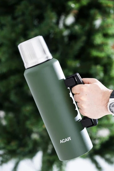 Acar Karat X Serisi Paslanmaz Çelik 1,5 Lt Kamp Termos Yeşil TMS-08368