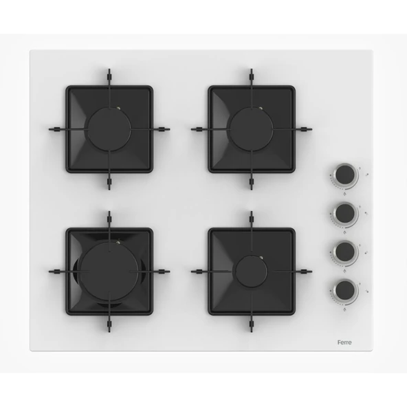 Ferre STEAMART-FRYART-SILENTART Serisi Beyaz Set (SS206 + QEP63CB +D064-SA ) - Emaye Izgara - 2