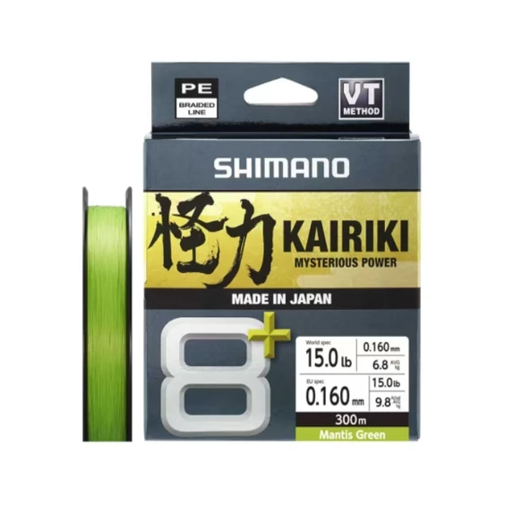 Shimano Kairiki 8+ 300m 0.16mm 6.5kg M. Green Örgü İp