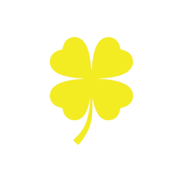 Dört Yaprak Yonca Araba Sticker 17x17 Cm Sarı ürün görseli 1