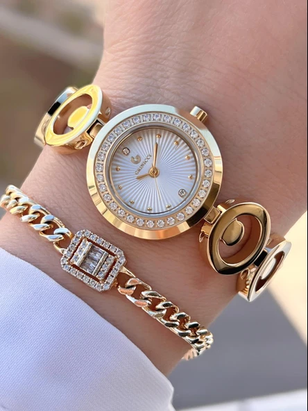 By Revello Grinicci Elite Tasarım 2 Yıl Garantili 5 Atm Suya Dayanıklı Kadın Kol Saati GRC.101.M11 ürün görseli 1