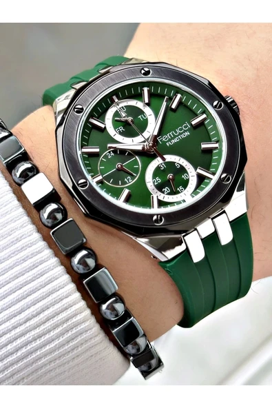 Ferrucci Function FCF 0425 03469S.03 Silikon Kordon Erkek Kol Saati ürün görseli